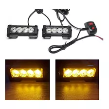 Taswk Led Drl Ámbar Estroboscópico Para Camiones Coches 12v 