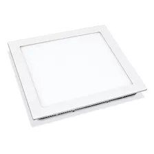 2x Painel Paflon Luminária Embutir Quadrada Branca Led 12w
