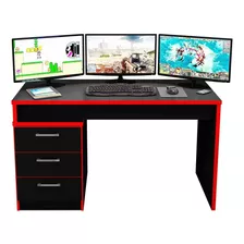 Mesa Computador Notebook Desk Game Drx 5000 Preto Vermelho