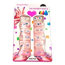 Divertido Set De 20 Uñas Postizas Juguete Niñas