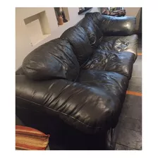 Sillon De Cuero - 3 Cuerpos - Usado