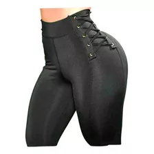 Calça Legging Modeladora Com Ilhós Passante Afina Cintura