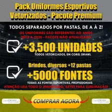 Pack Uniformes Esportivos Vetorizados - Pacote Premium