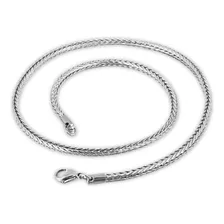 Cadena 4.5 Mm Color Plata Acero Inoxidable Quirurgico Hombre