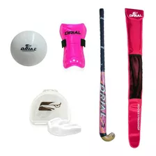 Kit De Iniciacion Hockey Palo+funda+bucal+bocha+canillera