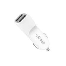 Tomada Veicular 2 Saídas Usb 12v Elogin Branco