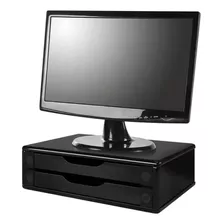 Suporte Para Monitor Com Organizador 2 Gavetas Preto Souza