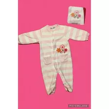 Impecable Pijama Entero Osito Polar Tex! Piecitos T 9 Meses