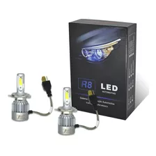 Lampada Bi-led R8 Encaixe H4 50w 6000k 6000 Lumens 12v Par