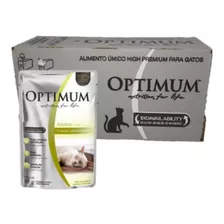 Caixa Alimento Úmido Optimum Gatos Adultos Frango 85g