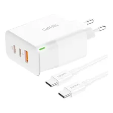 Cargador Foneng Gan65 65w Con 2 Puertos Usb-c Y Usb Nnet