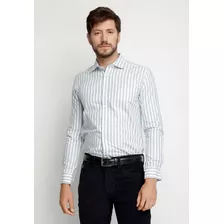 Camisa Hombre Listada New York F Celeste Fw 2023 Ferouch