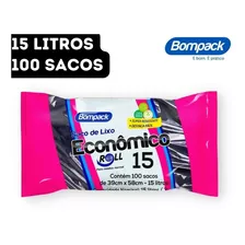 Saco De Lixo 15l C/100 Un Preto Reforçado