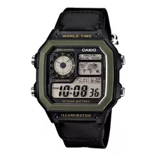 Relógio Casio Masculino Quadrado Ae-1200whb-1bvdf Preto