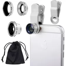 Kingmas Clip Y Lentes,kit Universal 3 En 1 Para Celular Gris