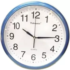 Reloj Para Pared Telesonic Maquina Continua 25cm Diámetro 