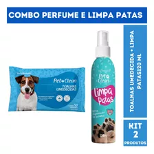 Toalhas Umedecidas + Limpa Patas Pet Clean Para Cães E Gatos