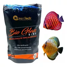 Mídia Filtragem Biológica Bio Glass Oceantech 1l + Bolsa 