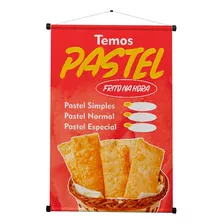 Banner Pronto P/ Pastel Frito Na Hora 60x90cm Cores Vivas
