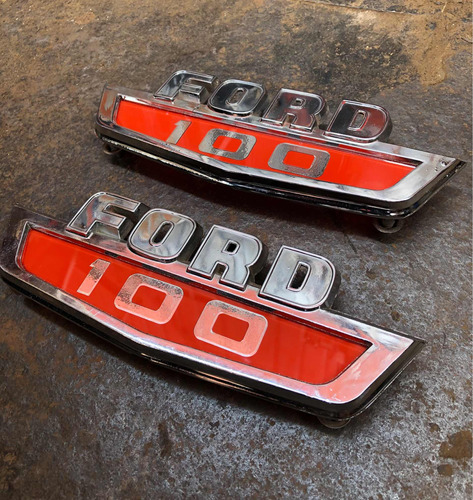Emblemas Laterales De Cofre Ford Pickup 1962 1963 1964 Foto 4