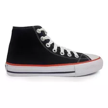 Tenis Super Star Cano Longo Lona Empire Preto/branco