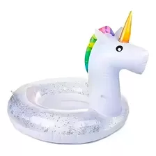 2 Boia Unicórnio Pavão Redonda Infantil Glitter Piscina 70cm