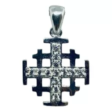 Cruz De Jerusalén Chica Lisa-piedra (deperlá Plata)