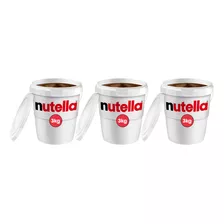 Kit Nutella Creme De Avelã Balde 3kg Ferrero Com 3 Unidades