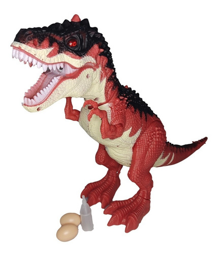 Dinossauro T-rex Solta Fumaça  Bota Ovo Anda Emite Som E Luz