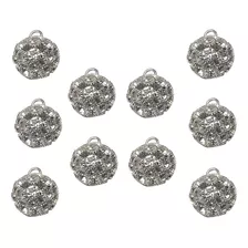 Casaco De Botão Esférico Diy Button Full Diamond, 10 Unidade