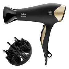 Secador De Cabelo Philco Golden Star Preto E Dourado 127v