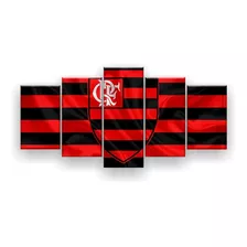 Quadro Decorativo Clube De Regatas Do Flamengo 5pc
