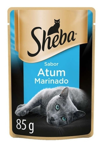 Alimento Sheba Filetes Selectos Para Gato Adulto Sabor Atum Em Sachê De 85g