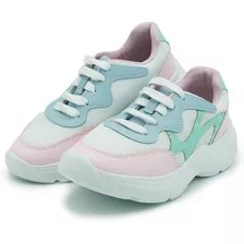 Tenis Juvenil Moda Memory Foam Tropicana Color Blanco 18-26