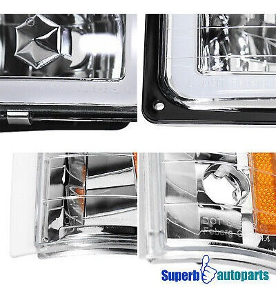 Fits 1994-1998 Gmc C10 C/k 1500 2500 3500 Headlights Bumpe Foto 10