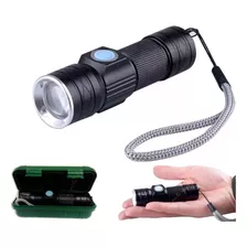 Linterna Recargable Led Tactica Usb Militar 10000lm