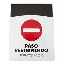 Aviso Letrero Señal Paso Restringido 21x16cm Señalizacion