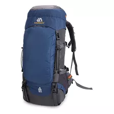 Mochila Viagem Camping Trilha Trekking Montanhismo 65l Cor Azul