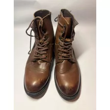 Boots Botines Botas Zara Man Hombre 39 Brown Café De Piel