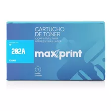 Cartucho De Toner Maxprint 202a Ciano Novo