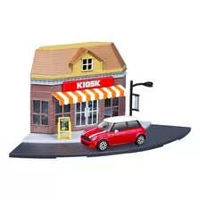 Playset C/ Miniatura -1:43 - Mini Cooper S - Loja - Bburago 