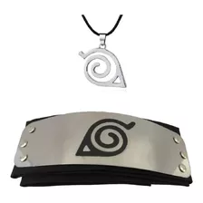 Colar Com Pingente Naruto Aldeia Da Folha E Bandana