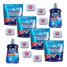 Detergente Sabão Finish Powerball 52 Pastilhas + 2 Secantes