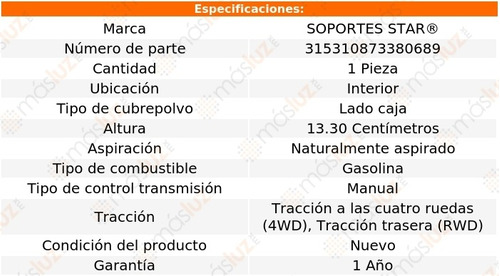 1) Cubre Polvo Lado Caja Int S15 Jimmy 6 Cil 4.3l 90/91 Foto 2