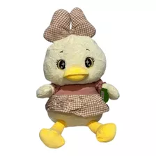 Patinha Pelúcia Grande Menina Vestido Pato De Brinquedo 45cm