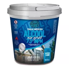 Pano Lenço Umedecido Álcool Supply Wipes Uso Geral - 150un 