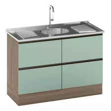 Balcao Para Pia 2 Pt 2 Gv 120cm 12536 Oak Menta Pln