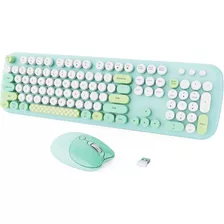 Kit De Teclado Y Ratón Inalámbricos Mofii Zero 2.4 Ghz Verde