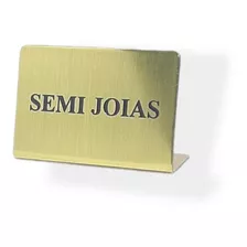 Placa De Metal Latão Peq Semijoias