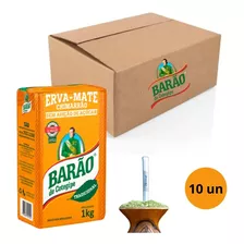 10 Pcts Erva-mate Barão De Cotegipe A Vácuo Tradicional 1 kg